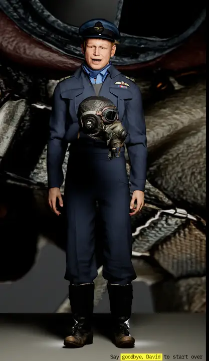 MetaHuman airman in period uniform